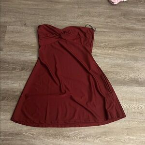 Windsor Strapless Red Velvet Dress